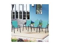 Slickblue 4-Piece Patio Chair Set with All-Weather Fabric for Outdoor Use