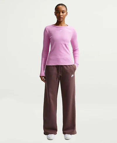 Nike Women's Sportswear Club Fleece Mid-Rise Wide-Leg Sweatpants