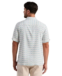 Cubavera Men's Textured Geometric Print Shirt