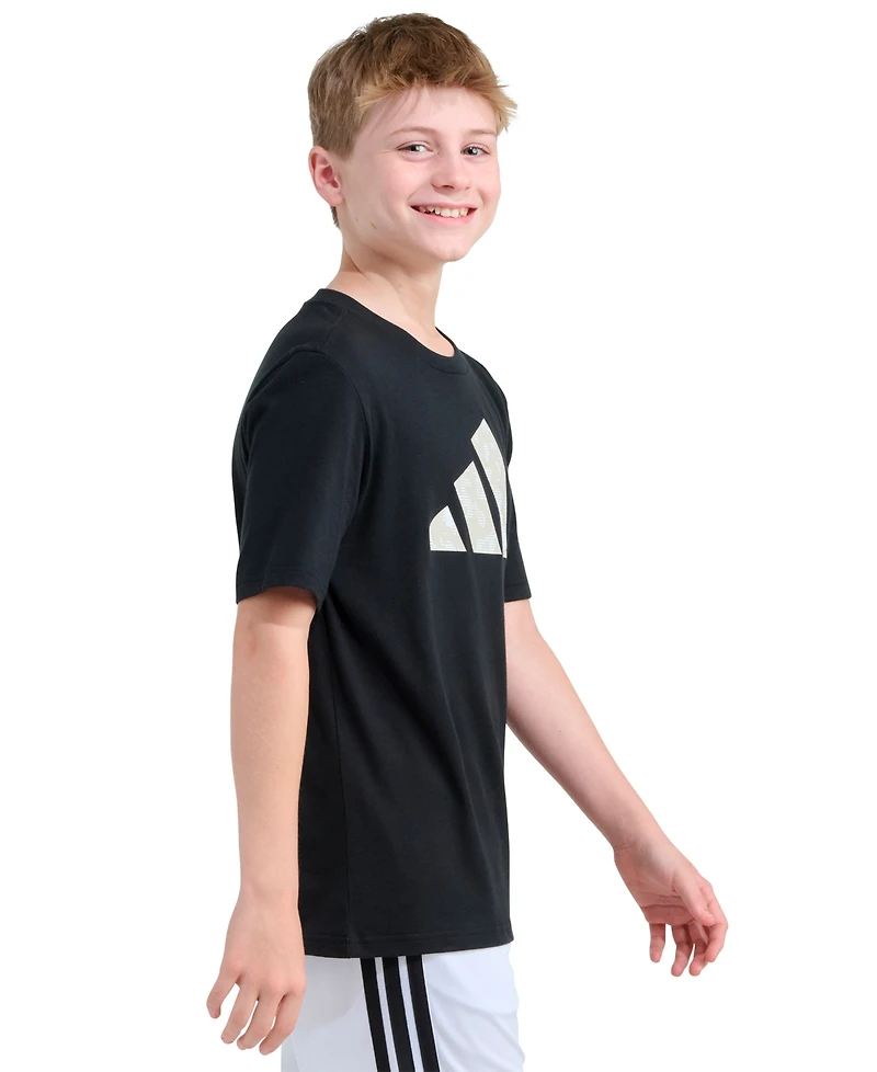 adidas Boys' 8-20 Short-Sleeve Lenticular Camo Logo T-shirt