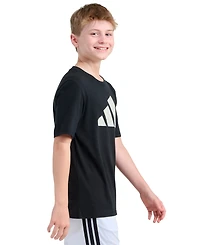 adidas Boys' 8-20 Short-Sleeve Lenticular Camo Logo T-shirt