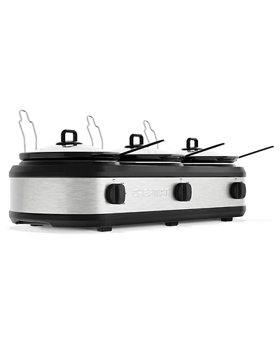 Chefman 2.5-Quart Each Triple Slow Cooker and Buffet Server