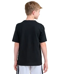 adidas Boys' 8-20 Short-Sleeve 3-Bar Baseball Plate T-Shirt