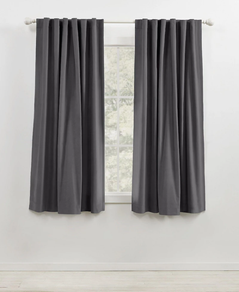 Lauren Ralph Lauren Velvety Room Darkening Back Tab Rod Pocket Curtain Panel