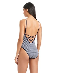 Sanctuary Women's Check Me Out Scoop Neck One-Piece Swimsuit