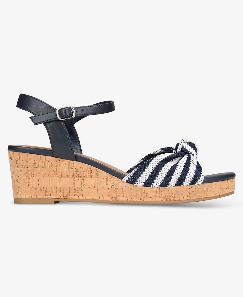 Style & Co Women's Valleyy Knotted Front Wedge Sandals, Macy's Exclusive
