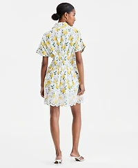 On 34th Women's Cutwork-Hem Mini Shirtdress, Macy's Exclusive