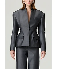 Nocturne Women's Structured Padded High-Neck Jacket