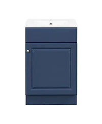 Sillysis Bathroom Vanity with Sink, Painted Mdf Cabinet, Soft Close Door, Adjustable Shelf & Organizer for Small Spaces