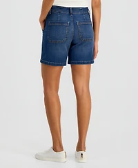 Style & Co Women's High-Rise Utility Pocket Denim Shorts, Macy's Exclusive