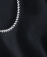 On 34th Women's Scoop-Neck Rib Contrast-Stitch Top, Macy's Exclusive