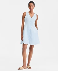 On 34th Women's Linen-Blend V-Neck Mini Dress, Macy's Exclusive