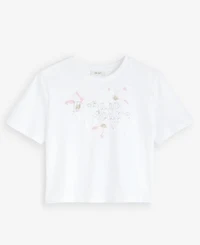 On 34th Women's Cotton Relaxed Jersey Dreamscape Applique Tee, Macy's Exclusive