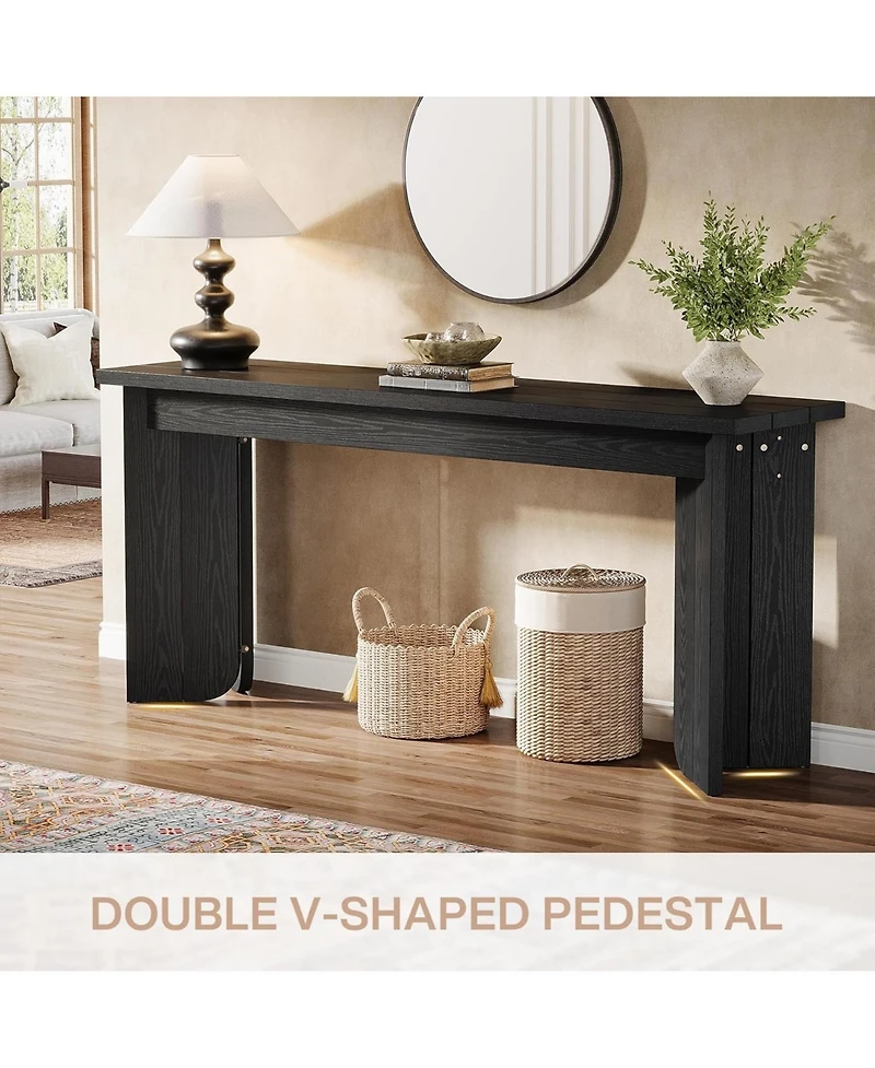 Tribesigns 70.9-Inch Long Tv Stand, Farmhouse Sofa Console Table with Widened Tabletop