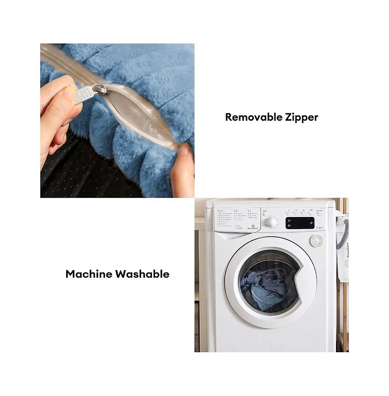 FunnyFuzzy Washable Fluffy Dog Sofa Bed