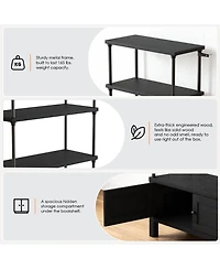 Sugift 54-Inch Tall Bookshelf Bookcase Shelving Unit with Storage Cabinet Heavy for Living Room/Office