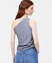 Women's Pinstripe One-Shoulder Top, Macy's Exclusive- Molly Rogers Capsule Collection