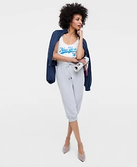 Women's Mixed Media Cropped Jumpsuit, Macy's Exclusive- Molly Rogers Capsule Collection