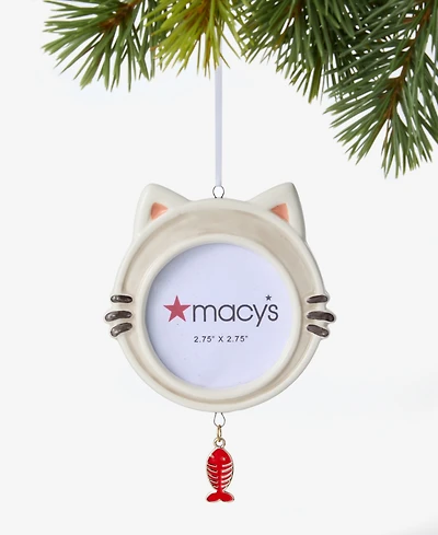 Holiday Lane Pets Cat Photo Frame Ornament, Macy's Exclusive