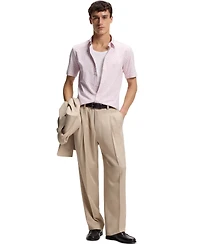 Boss by Hugo Men's Printed Cotton-Blend Jersey Slim-Fit Shirt