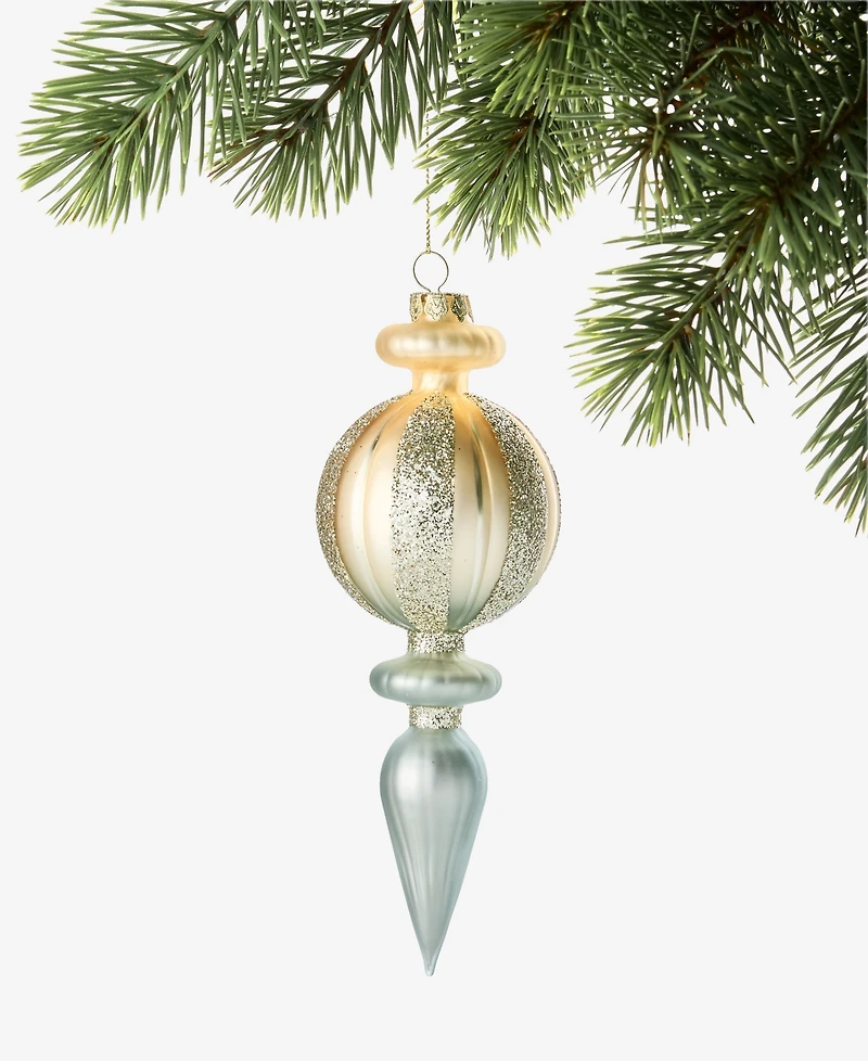 Holiday Lane Gilded Glamour Glass Finial Ornament, Macy's Exclusive