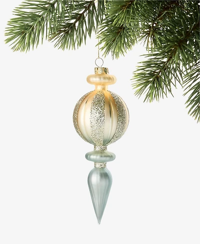 Holiday Lane Gilded Glamour Glass Finial Ornament, Macy's Exclusive