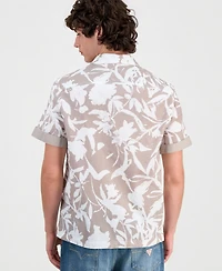 Guess Men's Allover Print Button-Up Shirt