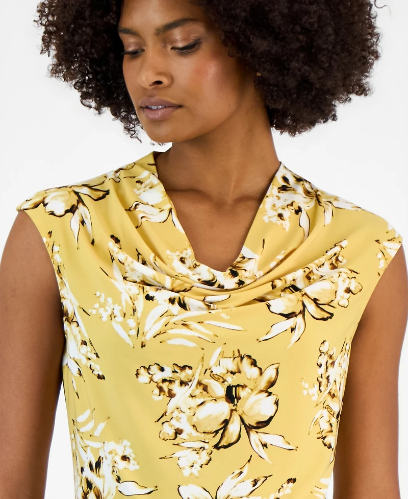 Kasper Women's Sleeveless Cowlneck Top