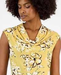Kasper Women's Sleeveless Cowlneck Top