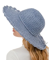 Marcus Adler Scalloped Straw Sun Hat