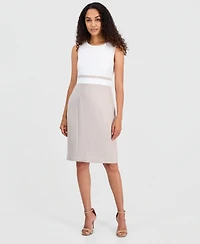 Kasper Women's Sleeveless Colorblocked Sheath Dress