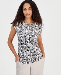 Kasper Women's Sleeveless Knotted-Neck Top