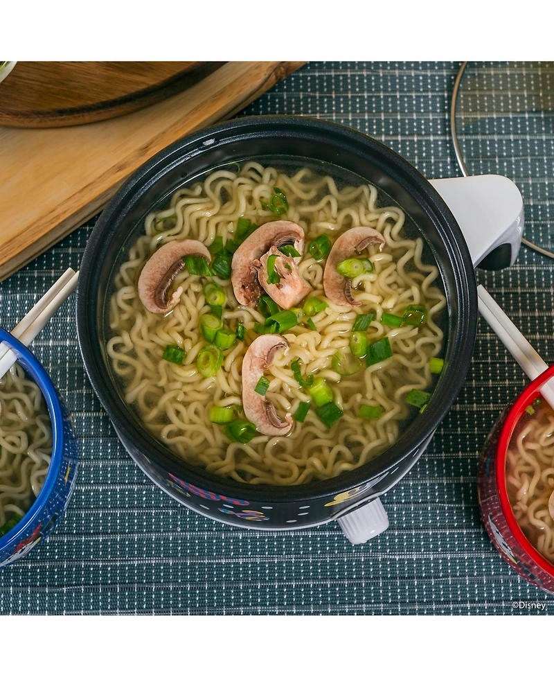 Uncanny Brands Disney Mickey Mouse Hot Pot with Ramen Bowls - Cook with Your Favorite Disney Character