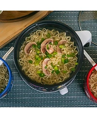 Uncanny Brands Disney Mickey Mouse Hot Pot with Ramen Bowls - Cook with Your Favorite Disney Character