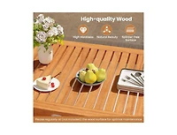 Slickblue 48-Inch Outdoor Wood Dining Table for 4–6 People