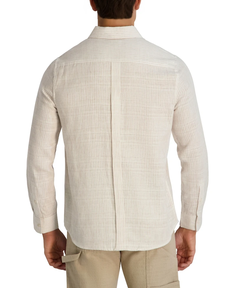 Karl Lagerfeld Paris Men's Long-Sleeve Regular-Fit Woven Shirt