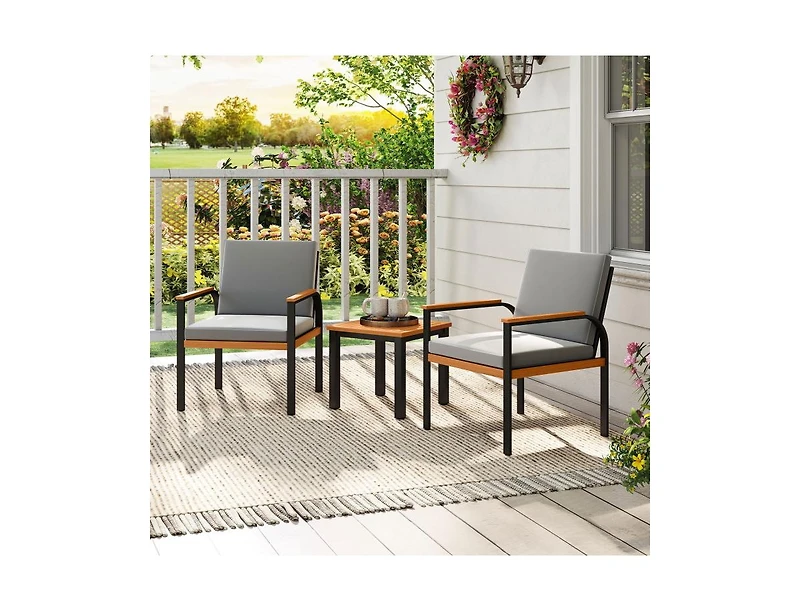 Slickblue 3-Piece Patio Conversation Furniture Set with Coffee Table