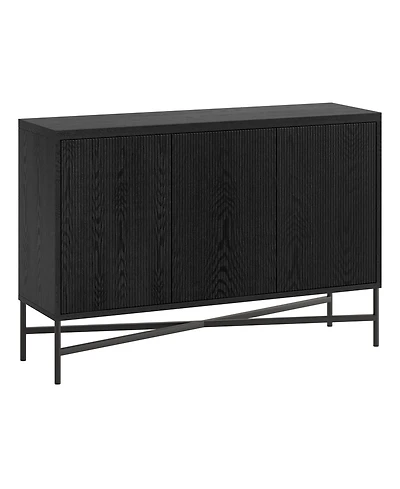 Hudson & Canal Brighton 48" Wide Rectangular Fluted Buffet Table
