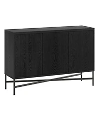 Hudson & Canal Brighton 48" Wide Rectangular Fluted Buffet Table