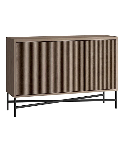 Hudson & Canal Brighton 48" Wide Rectangular Fluted Buffet Table
