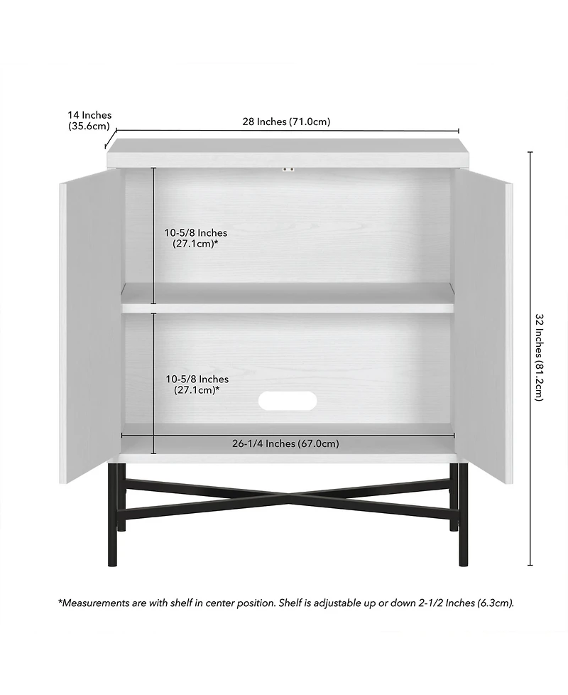 Hudson & Canal Brighton 28" Wide Rectangular Fluted Accent Cabinet