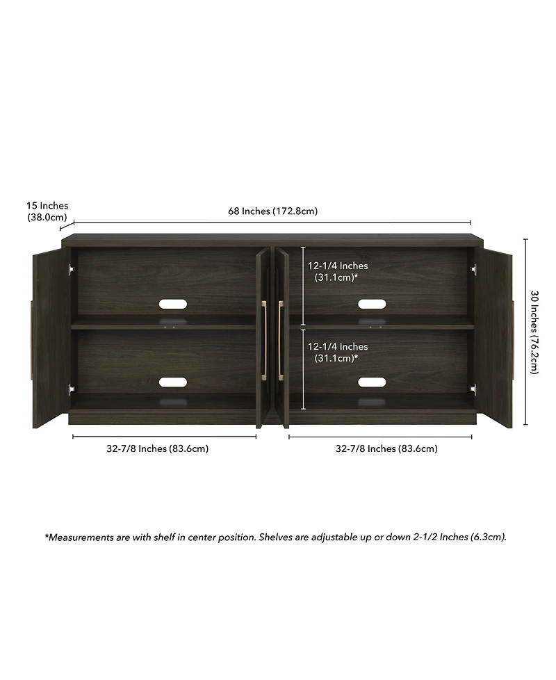 Hudson & Canal Tillman 68" Rectangular Buffet Table