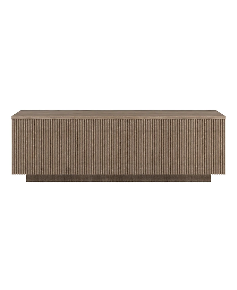 Hudson & Canal Reyes 48" Wide Rectangular Fluted Coffee Table