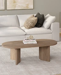 Hudson & Canal Alma 48" Wide Oval Coffee Table