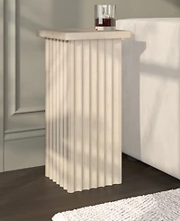 Hudson & Canal Bourne 22" Wide Square Fluted Side Table