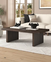 Hudson & Canal Soren 48" Wide Rectangular Fluted Coffee Table