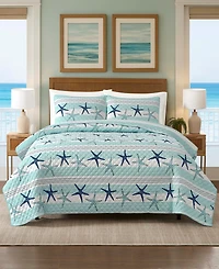 Avanti Starfish Stripe Reversible 2-Pc. Quilt Set, Twin