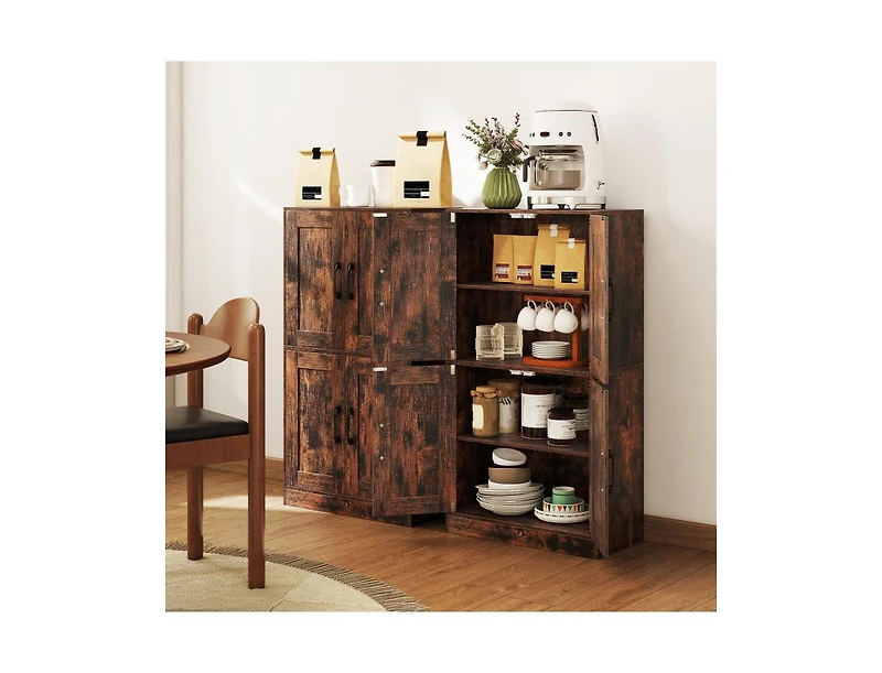 Slickblue 43.5 Inch Bathroom Storage Cabinet with Doors and Shelves