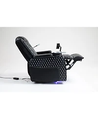 Clihome Power Zero Gravity Recliner with Multifunctional Features - Storage Armrest & Cup Holder - Laptop Table & Phone Holder- Reading Light