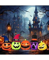 9 Ft Inflatable Pumpkin Patch Family Blow up Yard Halloween